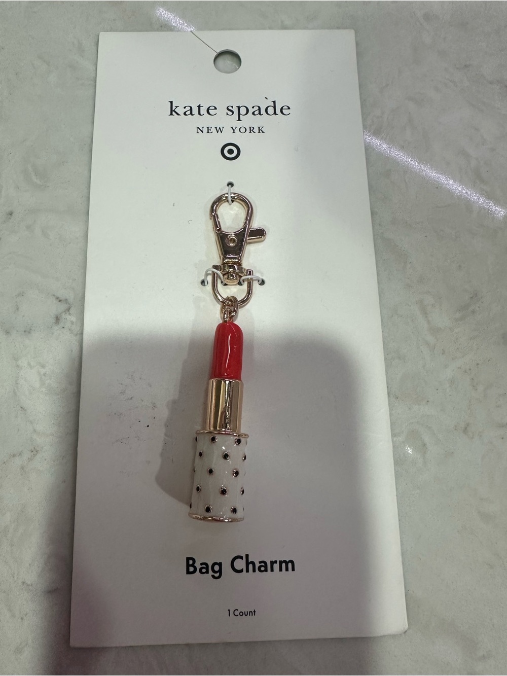 Kate Spade Target Bag Charm- NWT